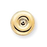 14k Polished Round Fancy Earrings Jackets - JewelryWeb