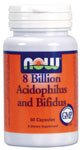 8 Billion Acidophilus and Bifidus by NOW Foods - Digestive Support (60 Capsules)