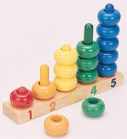 21YWE4SBCRL Educational Toy   1 2 3 4 5 Ring Counter   Guidecraft   G2011