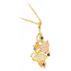 Black Hills Gold Mother's Necklace - 1 stone - G2958