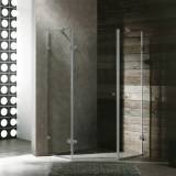 Vigo Industries VG6061BNCL38 Frameless NeoAngle Tempered Glass Shower Enclosure, Nickel