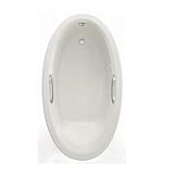American Standard 2709.328.165 Silver Ellisse Ellisse 5.75 Foot Oval Drop In Jetted Tub with Center Drain 2709.328