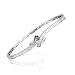 1.33 Cts Diamond Bangle Bracelet in 18K White Gold