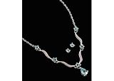 Search : Signature Blue Topaz Teardrop Necklace Set SILVER