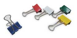 Industrial Grade 2WFX5 Binder Clip, 3/4 In W, Assorted, PK40