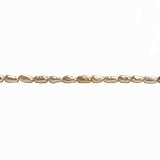 Single Strand Cultured Pearl Chain Necklace w. Silver Clasp, Peach (16) + 2 Chain Tail