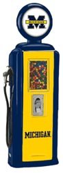 Michigan Wolverines Replica Gas Pump Gumball Machine