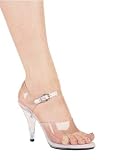 405 Vanity, 4 Inch Heel Clear Sandal, by Ellie Shoes
