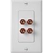 HiFi Works 30021 HFWWP-2 2-Connection Speaker Wallplate