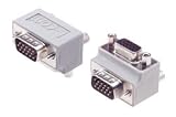 Low Profile Right Angle Adapter, HD15 Male / Female, Cable Exit 2