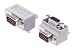 Low Profile Right Angle Adapter, HD15 Male / Female, Cable Exit 2