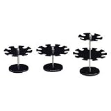 SPR01475 Rubber Stamp Rack, 1 Wheel, 8 Stamp Capacity, Black