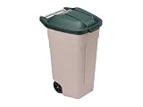 Kitchen & Housewares : Curver 12900 Mobile Bin Taupe 110Ltr