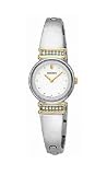 Seiko Steel Bangle Swarovski® Crystals White Dial Women's watch #SUJG32
