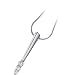 Stunning! 14k White-gold 1/2 CT TW Moissanite 3-Stone Pendant Slide
