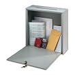 Wall-Mountable Interoffice Mail Collection Box, 12w x 3d x 10h, Platinum