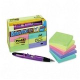 Post-it® Notes 654-AST, Assorted Pastel, 3 inches x 3 inches