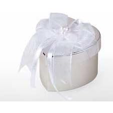 6 Mirrored Heart Wedding Favor Container Boxes