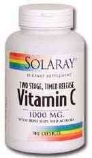 Solaray C Two-Stage Timed Release Supplement, 1000mg, 250 Count