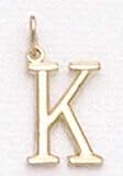 14kt Solid Yellow Gold Initial K Charm - LET100K