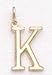 14kt Solid Yellow Gold Initial K Charm - LET100K