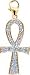 Jewelry : Ankh, 14K Gold Diamond Charm
