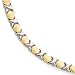 Price Comparison : 14k Two-Tone 17 Inch Hollow Satin X Heart Stampato Necklace