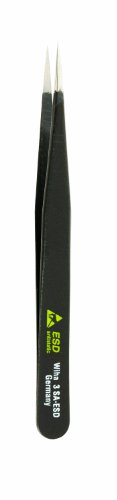 Wiha 44506 120mm Fine Points For Assembly Professional Quality ESD Tweezers