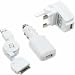 White 3-in-1 Charger For All iPod's & iPhones (Car charger, Usb, Mains charger)