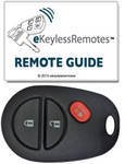 2008-2010 Toyota Highlander Keyless Entry Remote Fob Clicker With Free Do-It-Yourself Programming and Free eKeylessRemotes Guide