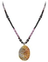 Retro Womens Royal Nobles Natural Garnet Jasper Chalcedony Long Sweater Chain Multilayer Fashion Limited Edition 925 Sterling Silver Thai Silver Pendant Necklace for Wedding