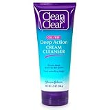 Clean & Clear Oil-Free Deep-Action Cream Cleanser, 6.5-Ounce Tubes (Pack of 4)