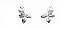Kit Heath Sterling Silver Ladies Twisted Leaves Stud Earrings with Freshwater Pearls
