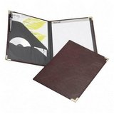 Classic Collection Pad Holder with Brass Corners, 8-1/2x11 Pad, Burgundy SAM70014