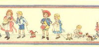 Dollhouse Wallpaper Nursery Border