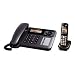 Panasonic KX-TG6461ET DECT Corded and Cordless Phone Set With Answer Machine - Black