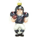SC Sports Houston Texans Glass Football Player Ornaments- Set of 2