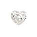 Sterling Silver Trinity Knot Heart Band Bead - Made in Ireland
