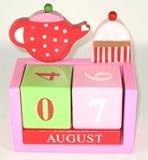 Gisela Graham Tea Party Wooden Set Calendar