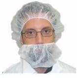 Premier 1 Beard Covers, White, Over Ear, 1000/case