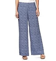 Indigo Collection Floral Palazzo Trousers