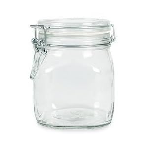Bormioli Rocco Fido Glass Canning Jar Italian - 1 Liter by