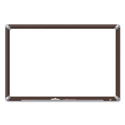 3M Dry Erase Board, Melamine, Elegant Style Mahogany Finish Frame, 96 Inches x 48 Inches (M9648FMY)