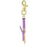 nOir For Barbie Purple Curling Iron Charm