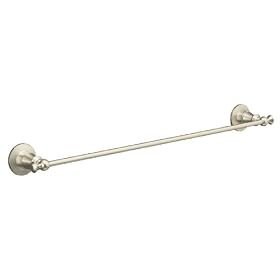 KOHLER K-206-BN Antique 24-Inch Towel Bar, Vibrant Brushed Nickel