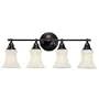 Sea Gull Lighting 40026-777 Sagemore Four-Light Vanity, Copper Revival Finish with Satin Etched Glass