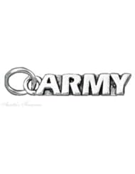 Sterling Silver ARMY Word Charm