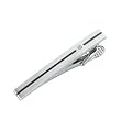 Men s STEL Stainless Steel Tie Bar with Black Enamel and Genuine Diamond Accent- 80767