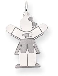Genuine IceCarats Designer Jewelry Gift 14K White Gold Kid Charm