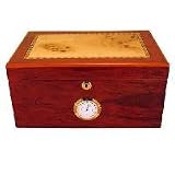Humidors-Table Top- Natural Rosewood With Birdseye Burl Inlay